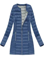 Dlhá svetlo modrá prešívaná bunda (21810) Dlhá svetlo modrá prešívaná bunda (21810)