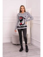 Sveter s Otcom Vianoc šedý Sveter s Otcom Vianoc šedý