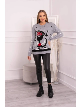 Sveter s Otcom Vianoc šedý Sveter s Otcom Vianoc šedý