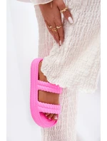 Piankowe Lekkie Klapki Damskie Na Platformie S.Barski ZK51-001 Fuksja