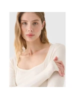 Dámske hladké tričko s dlhým rukávom 4F 4FRSS24TLONF499-11S