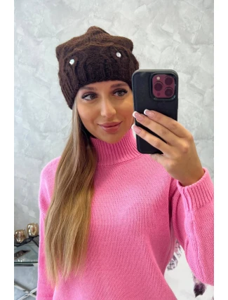 Dámska čiapka Ramona K383 hnedá