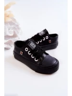 Dziecięce Skórzane Trampki BIG STAR JJ374311 Czarne