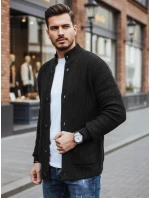Pánsky sveter čierny FashionStreet WX2347 Pánsky sveter čierny FashionStreet WX2347