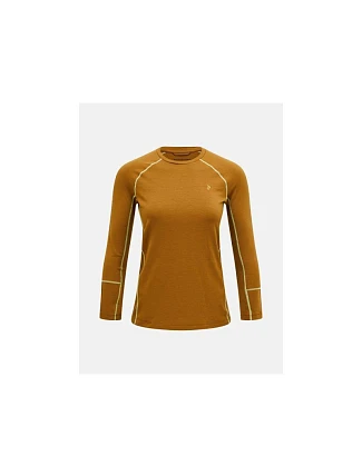 Termotriko PEAK PERFORMANCE Magic Crew Wool-blend Baselayer Women, hnedé Termotriko PEAK PERFORMANCE Magic Crew Wool-blend Baselayer Women, hnedé