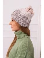 Fleecová čiapka Dolores K303 hnedá+biela+červená