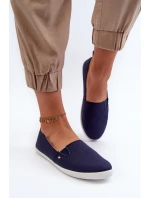 Tenisówki Trampki Slip-On Damskie Granatowe Adrancia