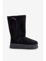 Wysokie Śniegowce Na Platformie Big Star OO274895 Czarne Wysokie Śniegowce Na Platformie Big Star OO274895 Czarne