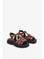 Dziewczęce Sandałki Z Ozdobnym Detalem Panterka Serina