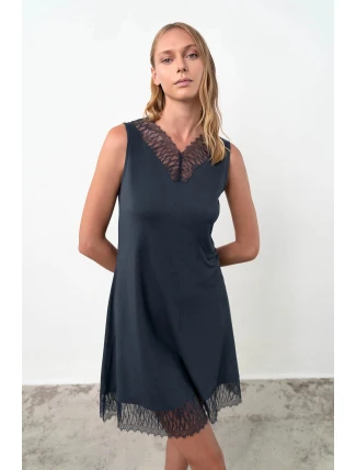 Dámska nočná košeľa Lutecia 18182 tmavo modrá - Vamp