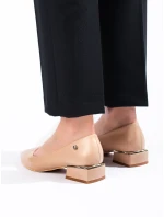 Jedinečné dámske baleríny hnedé bez podpätku Jedinečné dámske baleríny hnedé bez podpätku