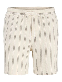 Jack&Jones pánske pruhované šortky JPSTJAIDEN COBA STRIPE JOG SHORTS REG SN 12274413 Antique White Stripes
