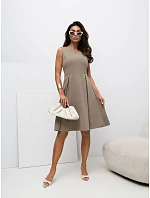 Dámske šaty MI SK A5433.96 dark beige - FPrice Dámske šaty MI SK A5433.96 dark beige - FPrice