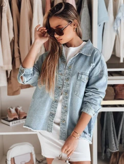 Dámska nadrozmerná džínsová bunda TONACIO modrá FashionStreet TY4907