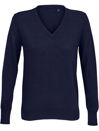 NEOBLU Sullivan Women Dámsky sveter s výstrihom do V 24.3988 night blue NEOBLU Sullivan Women Dámsky sveter s výstrihom do V 24.3988 night blue