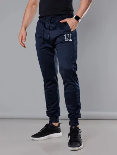 Pánske tepláky s potlačou Dark Blue (8K178-25)