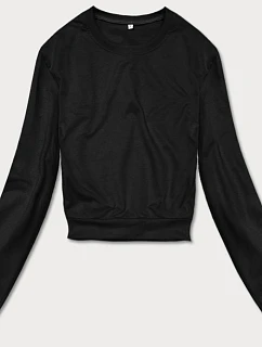 Dámska tenká krátka mikina čierna (8B938-3)