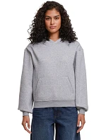 Build your Brand BY 444 Dámska mikina s kapucňou v oversize strihu „Loose Fit“ 56.0444 šedá melírovaná