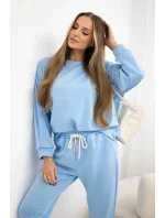 Tepláková súprava Butter fabric + nohavice modrá