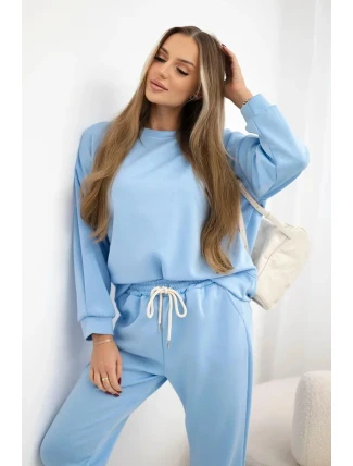 Tepláková súprava Butter fabric + nohavice modrá