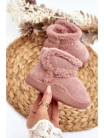 Dziecięce Śniegowce Na Rzep Różowe Unitia