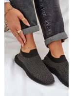 Wsuwane Buty Sportowe Damskie Ze Zdobieniem D&A TW121 Czarne