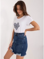 Tričko RV TS 9667.19 biela a tmavomodrá