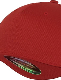 Flexfit 6560 – 5-panelová čiapka Flexfit 55.6560 červená