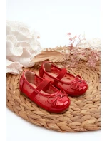Balerinki Dziecięce Z Kokardką Czerwone Jellema