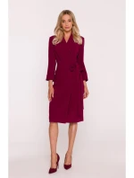Dámske šaty S415 Bordeaux - Stylove Dámske šaty S415 Bordeaux - Stylove
