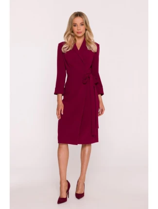Dámske šaty S415 Bordeaux - Stylove Dámske šaty S415 Bordeaux - Stylove