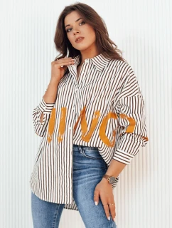Dámske pruhované tričko JUDAL white FashionStreet DY0408