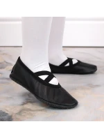Dievčenské kožené baleríny čierne - Nazo