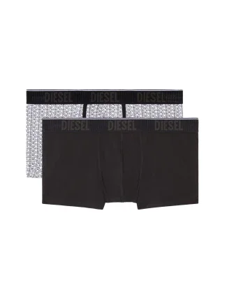 Pánske boxerky 2ks - 00SMKX 0NEAJ E4877 - biela / čierna - Diesel Pánske boxerky 2ks - 00SMKX 0NEAJ E4877 - biela / čierna - Diesel
