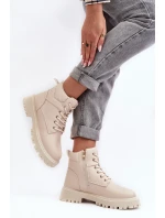 Dámsky zateplený trapper na zips Gremiva Beige Dámsky zateplený trapper na zips Gremiva Beige