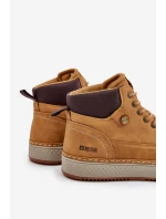 Sznurowane Botki Męskie Big Star OO174561 Hi-Poly System Camel