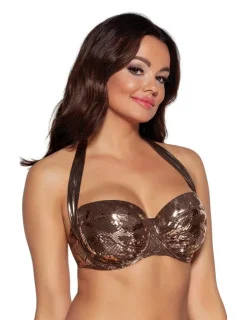 Dámska plavková podprsenka SK-166 Copper shine pattern - AVA