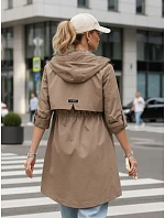 Dámska prechodná bunda parka tmavobéžová FashionStreet TY5558 Dámska prechodná bunda parka tmavobéžová FashionStreet TY5558