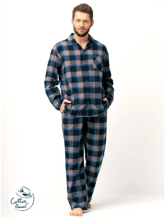 Kľúč MNS 431 B25 long/r M-2XL pánske pyžamo bez zipsu