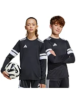 Detské tričko adidas Squadra 25 s dlhým rukávom čierno-biele JJ0047