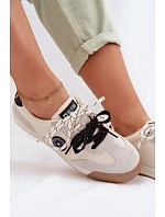 Dámske tenisky s dvojitým šnurovaním Big Star TT274168 Beige Dámske tenisky s dvojitým šnurovaním Big Star TT274168 Beige