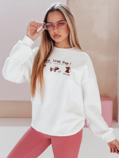Dámska nadrozmerná mikina s jazvečíkmi JAMNIKOVE biela FashionStreet BY1498