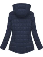 Zelená a tmavomodrá obojstranná prechodná bunda (7699)