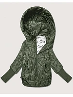 Dámska tenká bunda s pletenými manžetami Goodlookin v khaki farbe (B8575/B6099-11) Dámska tenká bunda s pletenými manžetami Goodlookin v khaki farbe (B8575/B6099-11)