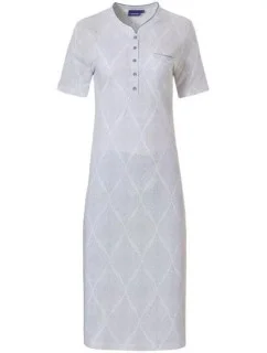 Dámska nočná košeľa 11231-116 -4 biela-sivá potlač- Pastunette