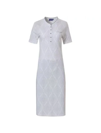 Dámska nočná košeľa 11231-116 -4 biela-sivá potlač- Pastunette