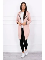 Mikina s kapucňou tmavo púdrovo ružová