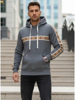 Pánska tmavosivá mikina FashionStreet BX5936