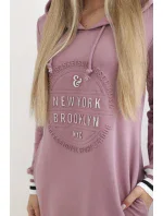 Tmavoružové šaty Brooklyn