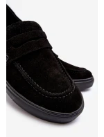 Pánske semišové mokasíny Zazoo 1574 Black